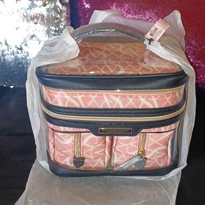 Victoria's Secret Pink and Black Logo Cosmetic Case